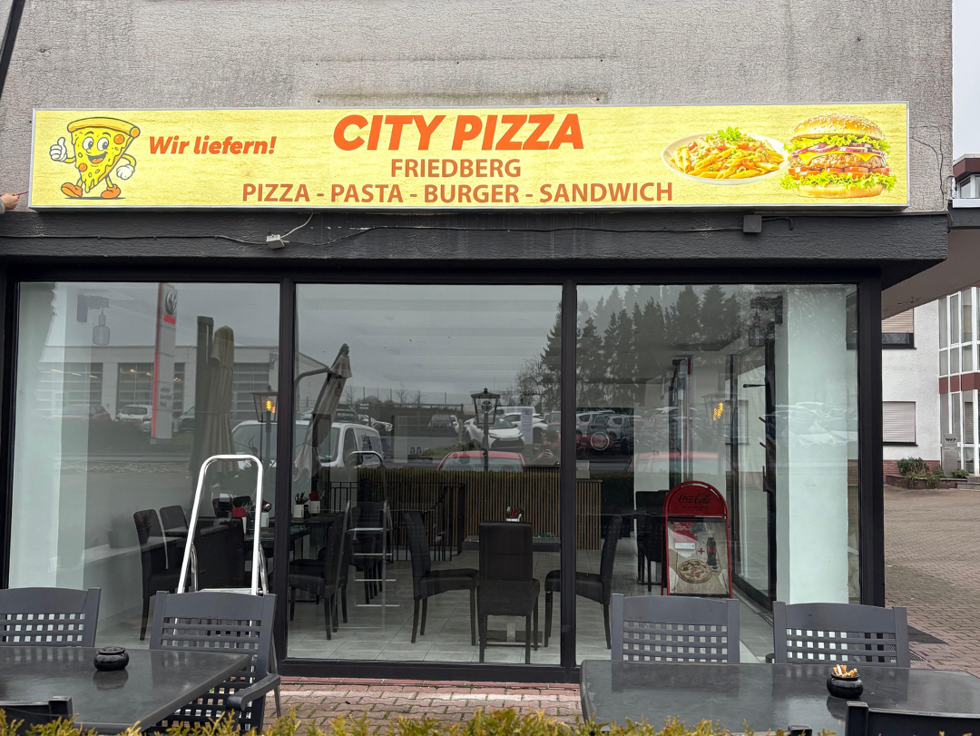 City Pizza Friedberg Leuchtkasten